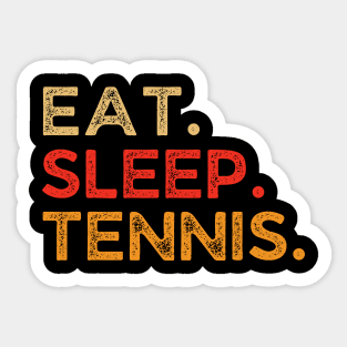 Eat Sleep Tennis Repeat Retro Vintage Funny Tennis Player Dad Sticker